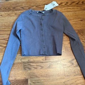 Fitted Gray Cardigan